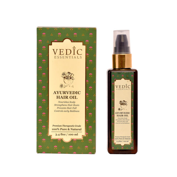 Vedic Essentials Ayurvedic Hair Oil Nourishes Scalp Strengthens Hair Roots Prevents Hair Fall