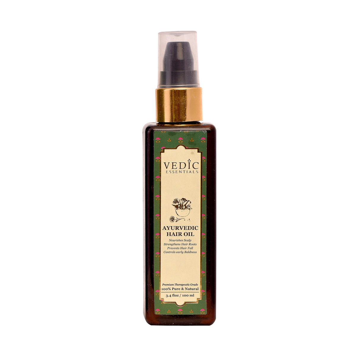 Vedic Essentials Ayurvedic Hair Oil Nourishes Scalp Strengthens Hair Roots Prevents Hair Fall